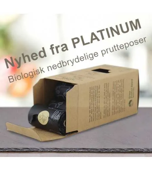 Biologisk nedbrydelige prutteposer 8 ruller á 15 stk PLATINUM
