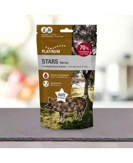 PLATINUM Stars Iberico godbidder 185 gram PLATINUM&nbsp;STARS&nbsp;Iberico&nbsp;er&nbsp;saftige&nbsp;kødfulde godbidder til hunde&nbsp;– perfekte til træning 