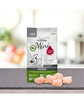 4 x 900 g PLATINUM MINI Kylling voksen Hundefoder PLATINUM MINI Adult&nbsp;Chicken Hundefoder er et sundt komplet koldpresset hundef