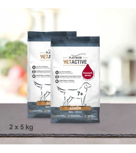 2 x 5 kg PLATINUM Vetactive Senior Hundefoder Jo ældre et dyr bliver, jo sværere er det for kroppen at opretholde fysiologiske p 2 x 5 kg PLATINUM Vetactive Senior Hundefoder Jo ældre et dyr bliver, jo sværere er det for kroppen at opretholde fysiologiske p