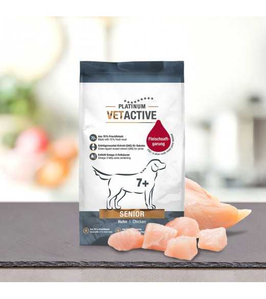 3 x 1,5 kg PLATINUM Vetactive Senior Hundefoder Jo ældre et dyr bliver, jo sværere er det for kroppen at opretholde fysiologiske 3 x 1,5 kg PLATINUM Vetactive Senior Hundefoder Jo ældre et dyr bliver, jo sværere er det for kroppen at opretholde fysiologiske