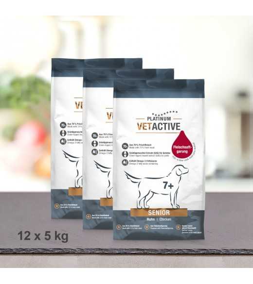 30 kg PLATINUM Vetactive Senior Hundefoder Jo ældre et dyr bliver, jo sværere er det for kroppen at opretholde fysiologiske proc 30 kg PLATINUM Vetactive Senior Hundefoder Jo ældre et dyr bliver, jo sværere er det for kroppen at opretholde fysiologiske proc