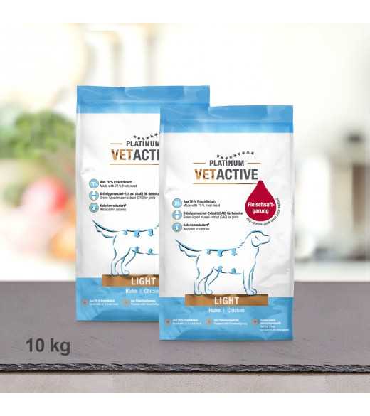 10 kg PLATINUM Vetactive Light Hundefoder Nu om dage er mange hunde overvægtige eller har problemer med bugspytkirtlen. Som følg 10 kg PLATINUM Vetactive Light Hundefoder Nu om dage er mange hunde overvægtige eller har problemer med bugspytkirtlen. Som følg
