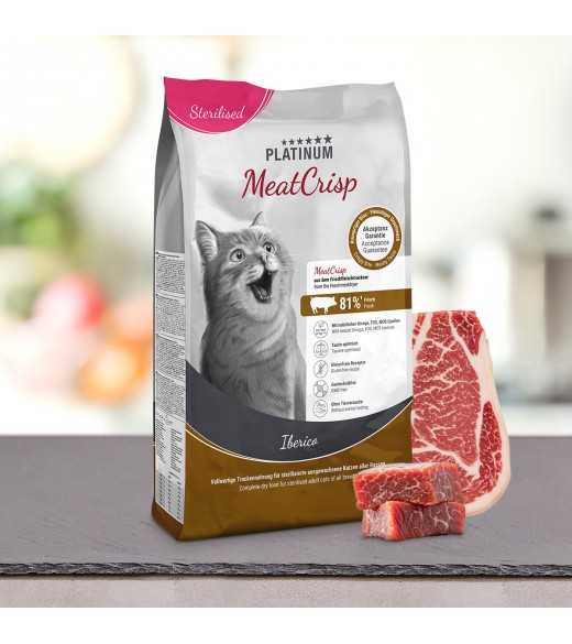 12 kg PLATINUM MeatCrisp Sterilised Iberico kattemad