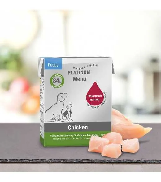 Stor PLATINUM Menu Puppy Kylling 375 gram PLATINUM Stor PLATINUM Menu Puppy Kylling 375 gram PLATINUM