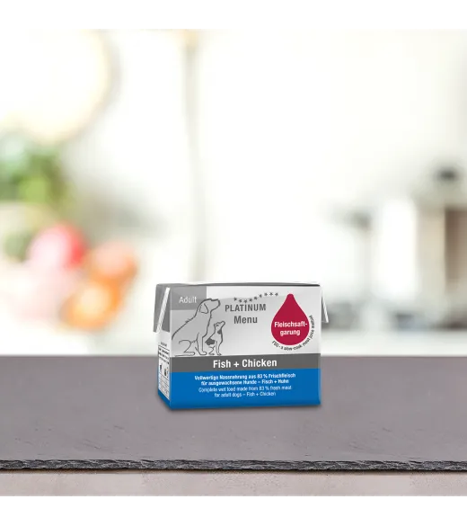 Lille PLATINUM Menu Fisk og Kylling 90 gram PLATINUM Lille PLATINUM Menu Fisk og Kylling 90 gram PLATINUM