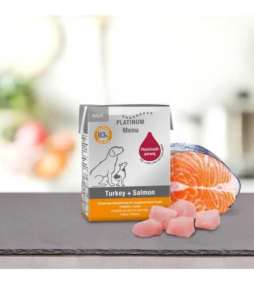 Mellem PLATINUM Menu Kalkun og Laks 185 gram PLATINUM Mellem PLATINUM Menu Kalkun og Laks 185 gram PLATINUM