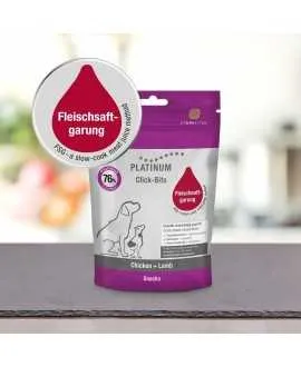 8 poser PLATINUM Click-Bits - Kylling og Lam - i alt 1,2 kg - Bløde og sunde godbidder 