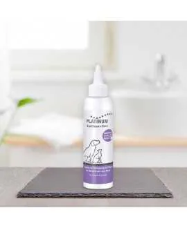 PLATINUM Eye Clean + Care 100 ml med hypoklorsyre PLATINUM&nbsp;Eye Clean + Care er en væske til rengøring og pleje af området omkrin