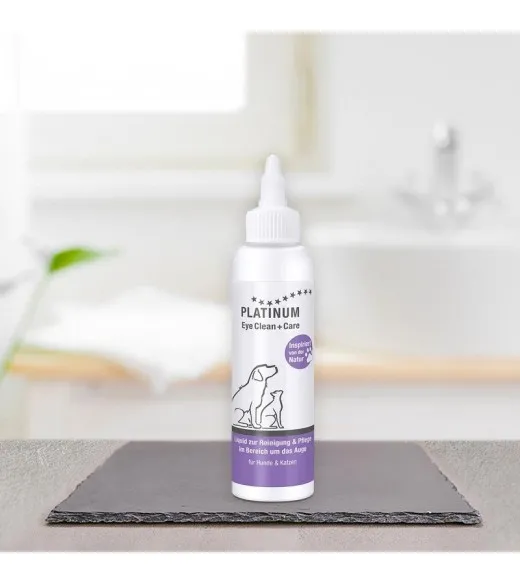 PLATINUM Eye Clean+Care 100 ml med hypoklorsyre PLATINUM Eye Clean + Care er en væske til rengøring og pleje af området omkring PLATINUM Eye Clean+Care 100 ml med hypoklorsyre PLATINUM Eye Clean + Care er en væske til rengøring og pleje af området omkring