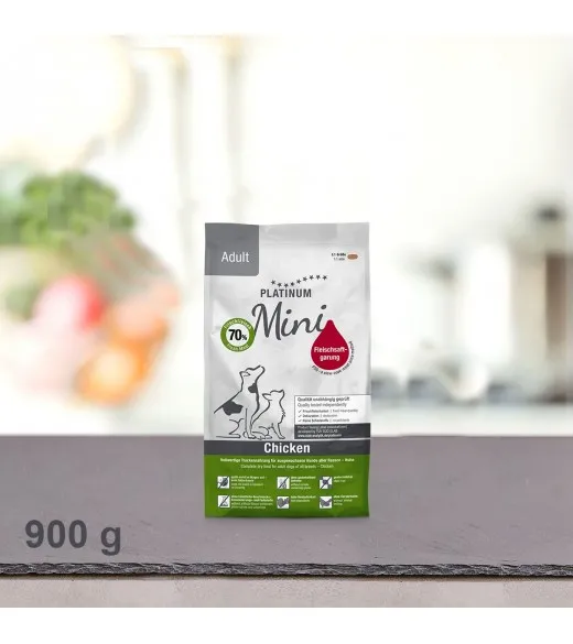 900 g PLATINUM MINI Kylling voksen Hundefoder PLATINUM 900 g PLATINUM MINI Kylling voksen Hundefoder PLATINUM