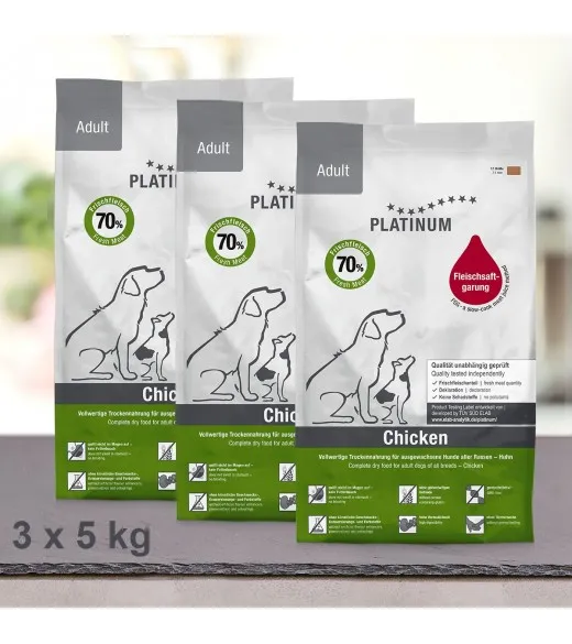 15 kg PLATINUM Kylling voksen Hundefoder 15 kg PLATINUM Kylling voksen Hundefoder