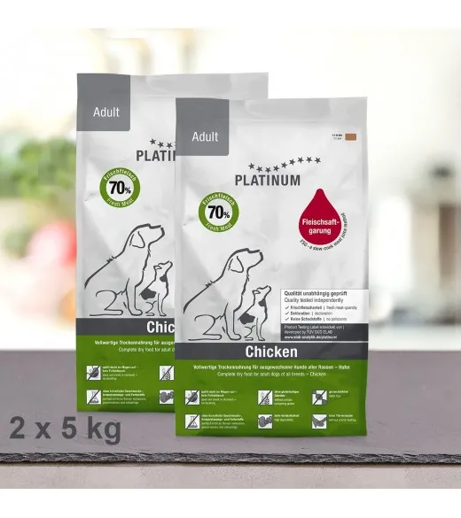 10 kg PLATINUM Kylling voksen Hundefoder 10 kg PLATINUM Kylling voksen Hundefoder