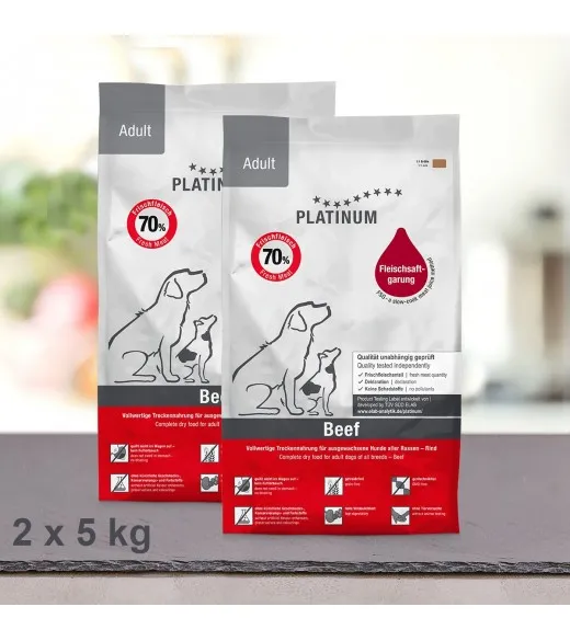 10 kg PLATINUM Oksekød Adult Hundefoder 10 kg PLATINUM Oksekød Adult Hundefoder