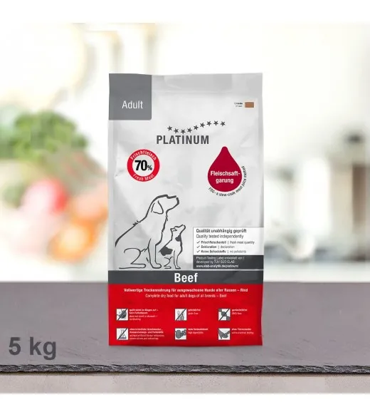5 kg PLATINUM Oksekød voksen Hundefoder PLATINUM 5 kg PLATINUM Oksekød voksen Hundefoder PLATINUM
