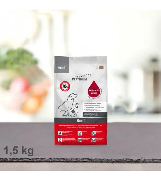 1,5 kg PLATINUM Oksekød Adult Hundefoder PLATINUM 1,5 kg PLATINUM Oksekød Adult Hundefoder PLATINUM