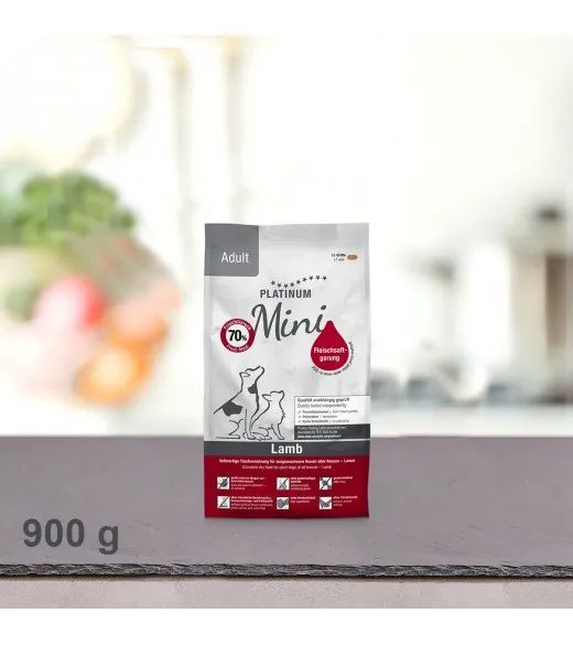 900 g PLATINUM MINI Lam Voksen hundefoder PLATINUM 900 g PLATINUM MINI Lam Voksen hundefoder PLATINUM