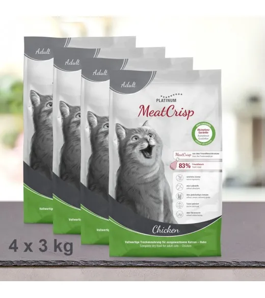 12 kg PLATINUM MeatCrisp Adult Chicken kattemad 12 kg PLATINUM MeatCrisp Adult Chicken kattemad